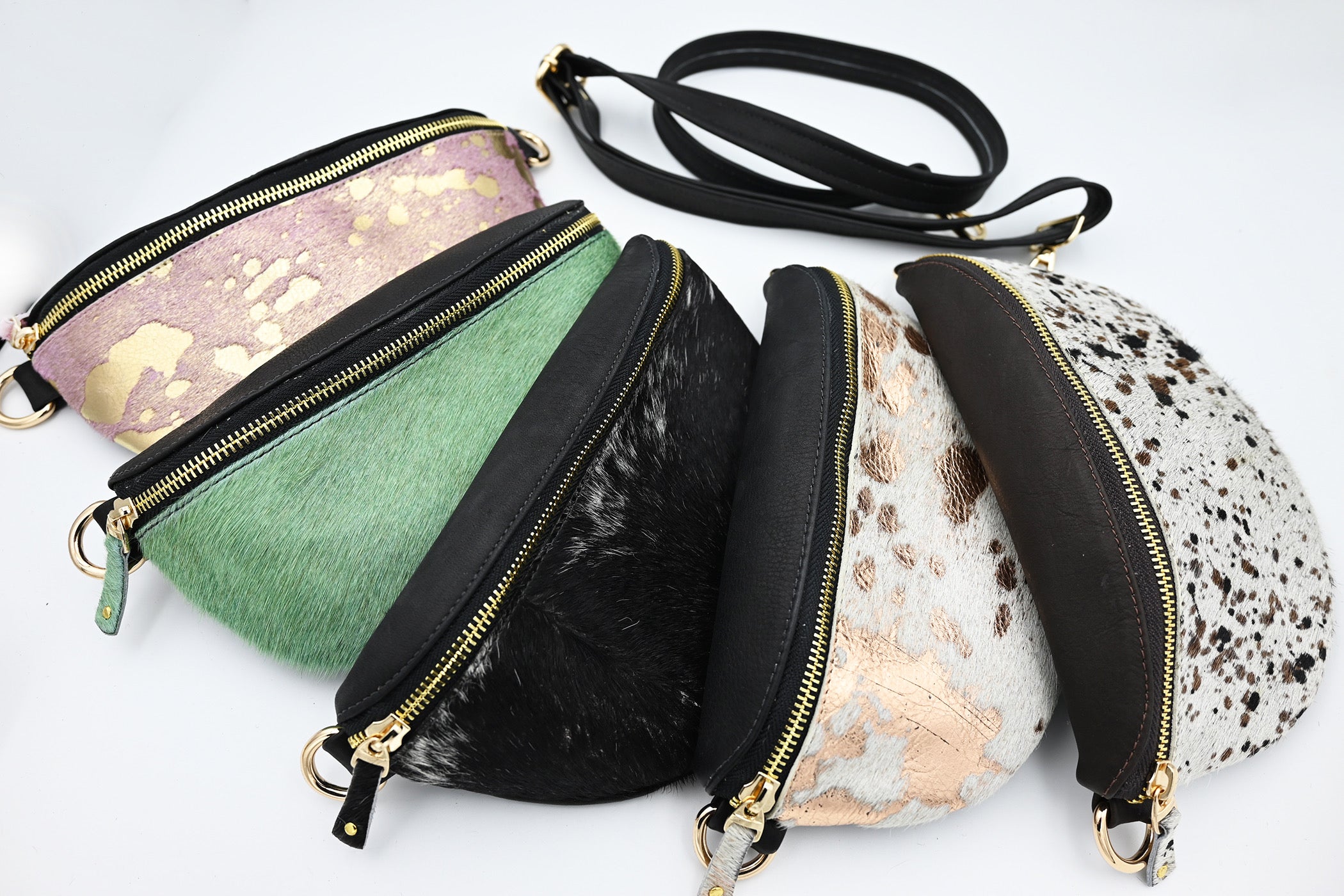 Green Cowhide Waist Bag