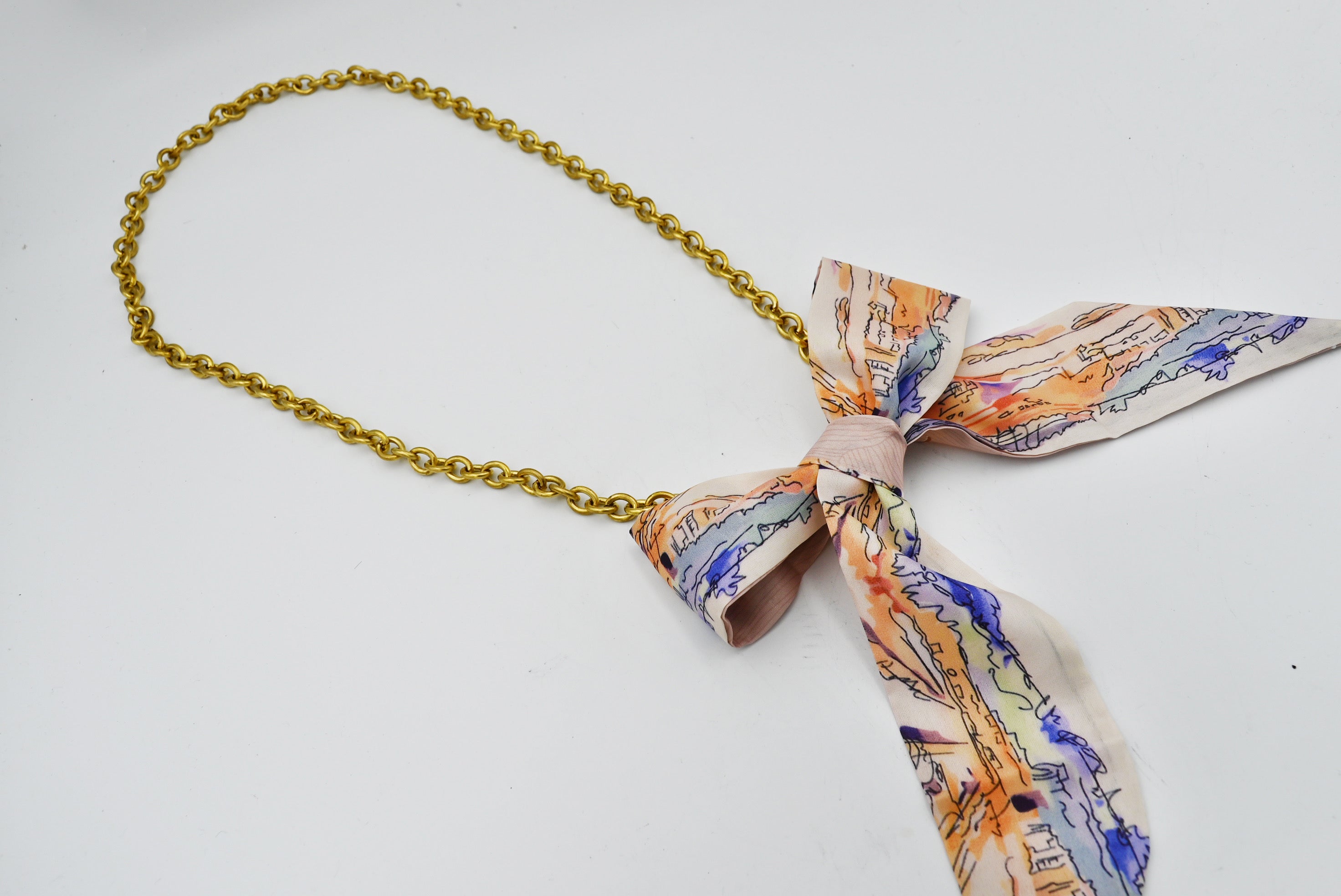 Twilly with Brass Chain Necklace