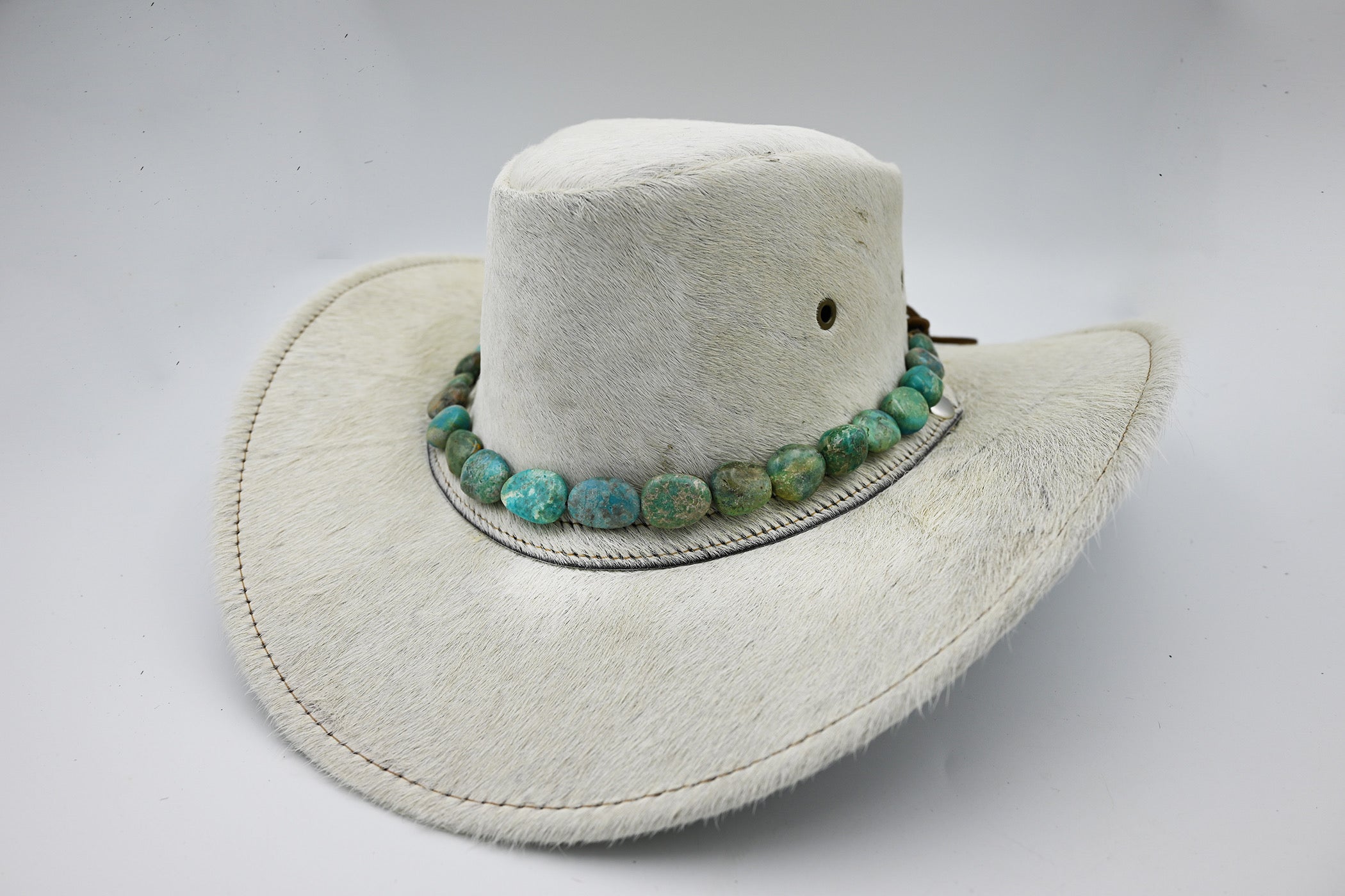 White Cowhide Western Hat
