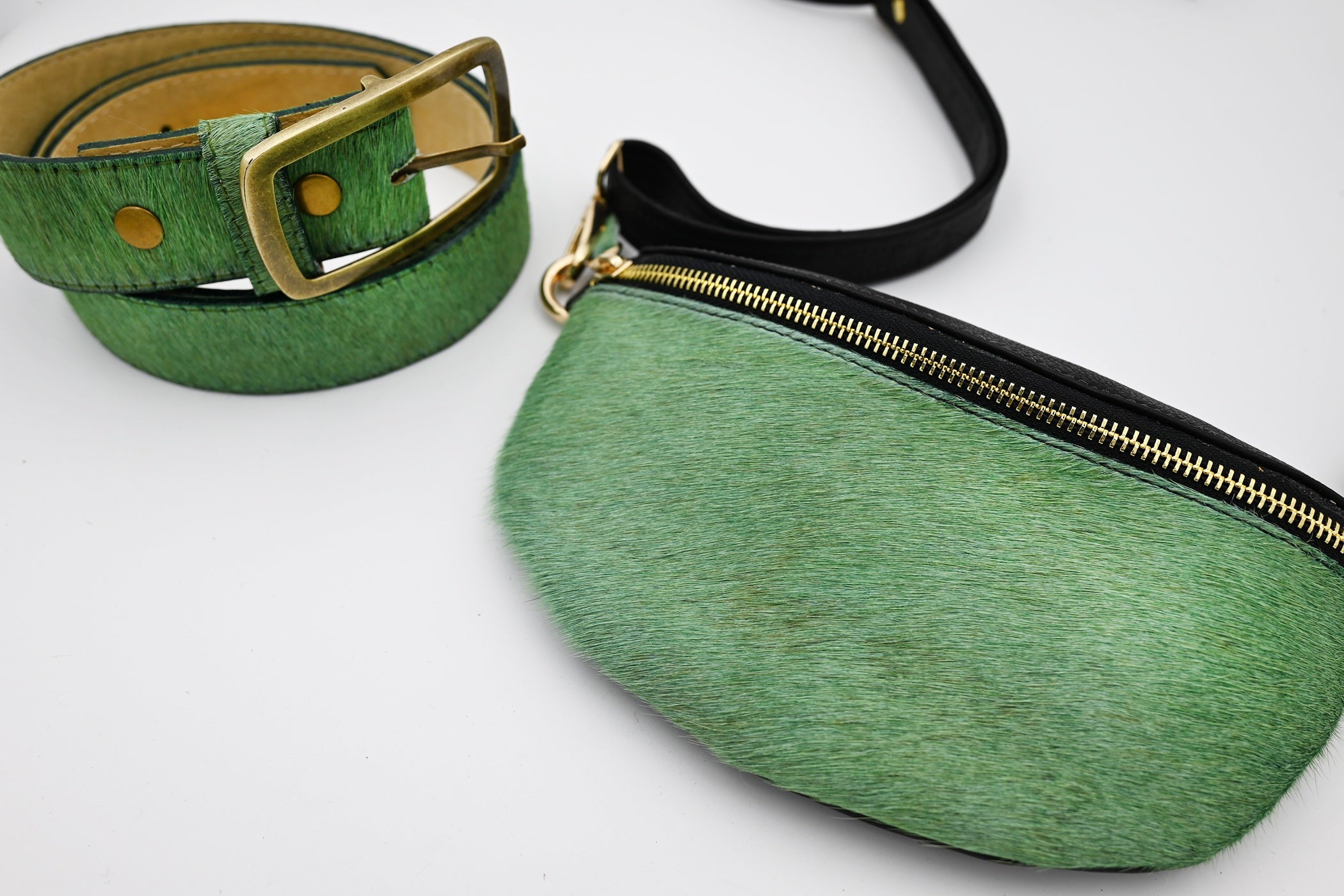 Green Cowhide Belt