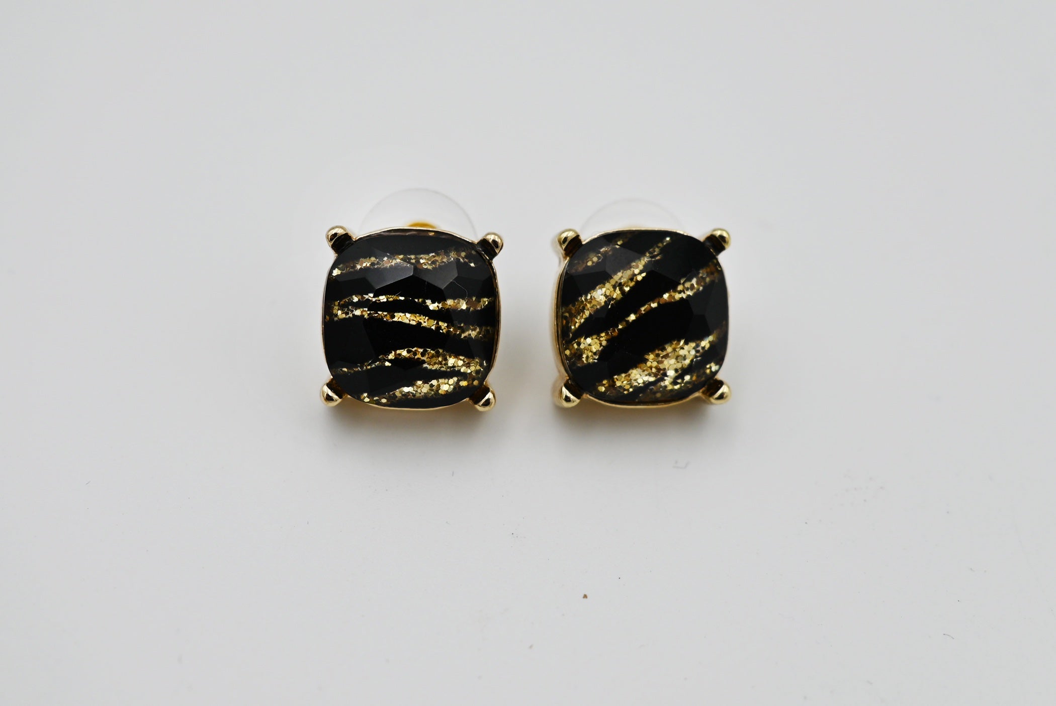 Square Crystal Post Earrings