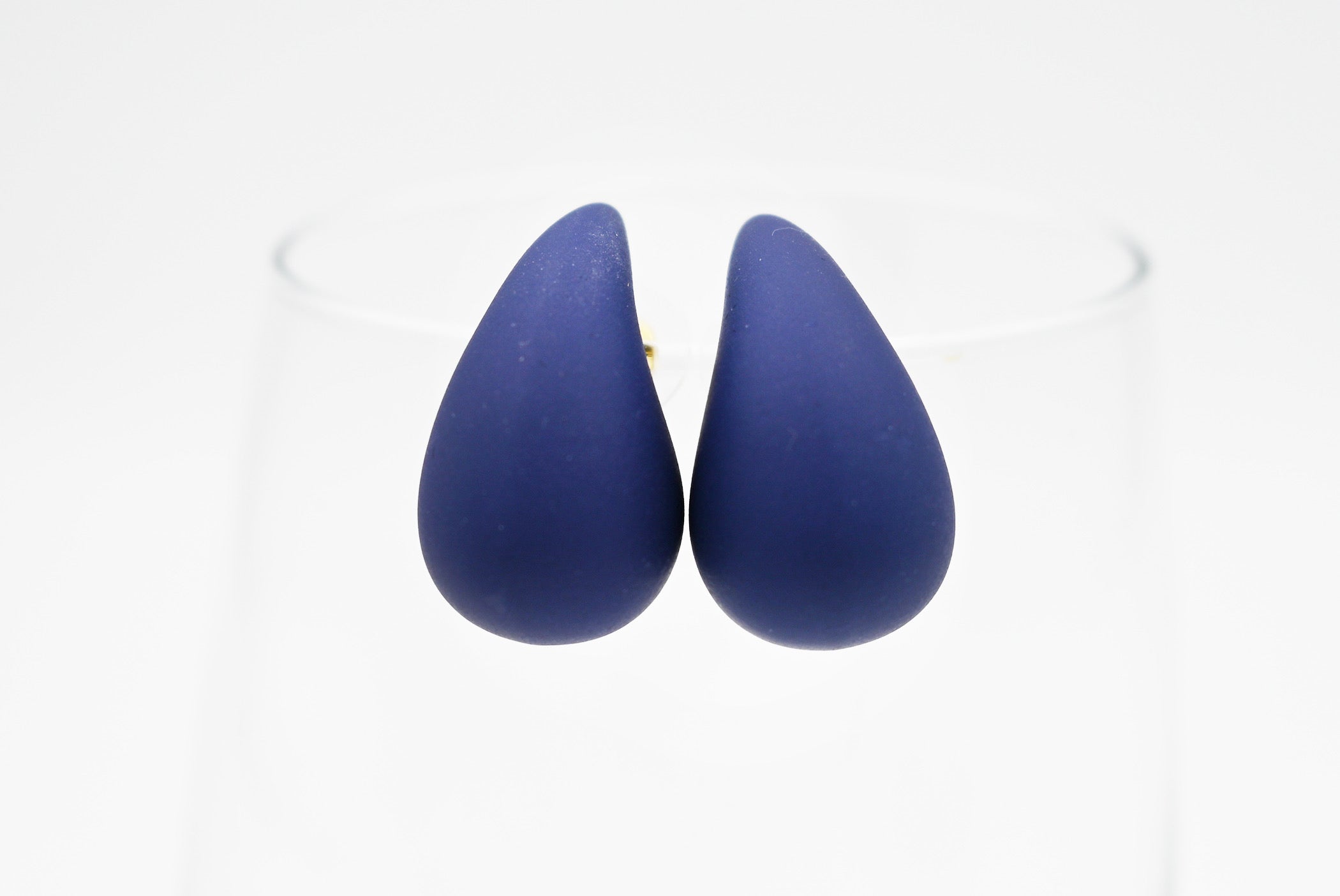 Matte Teardrop Post Earrings