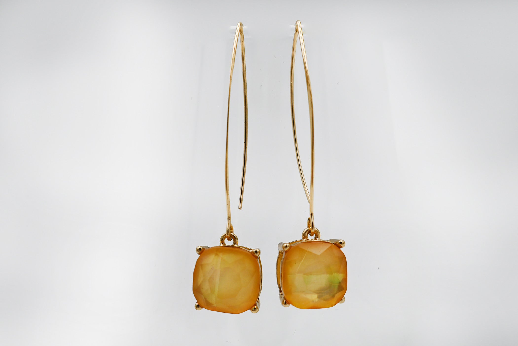 Square Crystal Drop Earrings