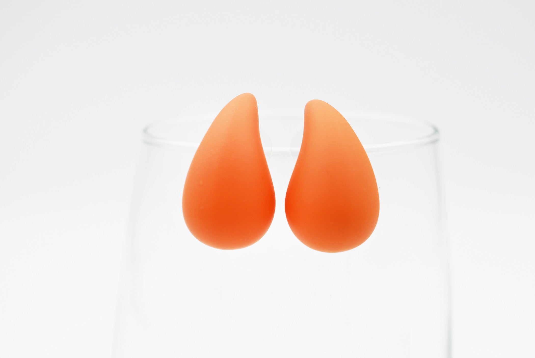 Matte Teardrop Post Earrings